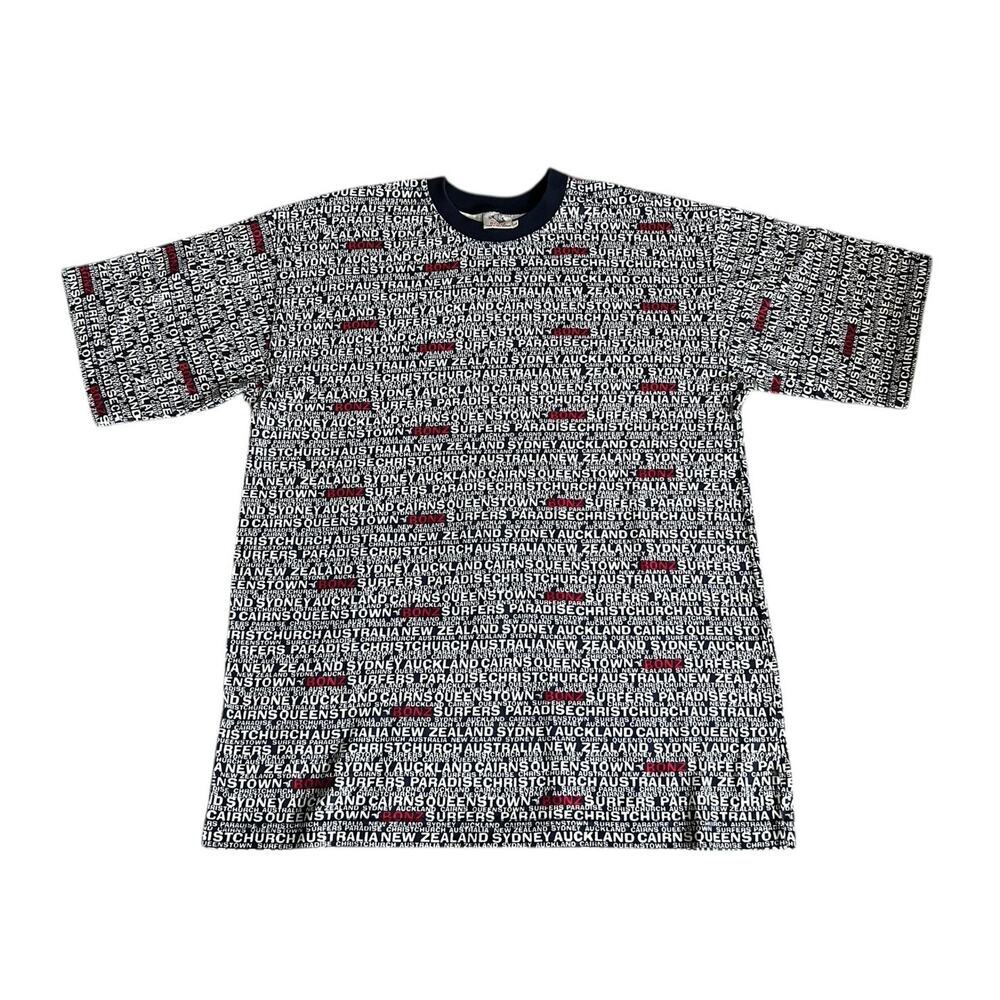 BONZ Surfers New Zealand Christian Men's T-Shirt Crew Neck Graphic Print Y2K